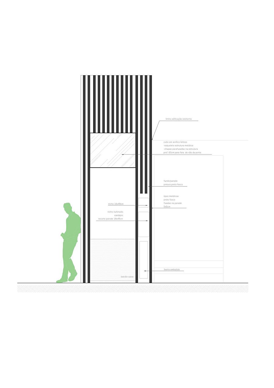 Floor plan of the ultra-tiny Coffee Shop with connection to the warehouse