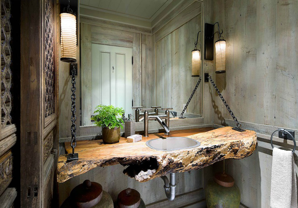 Rustic on sale bath vanities