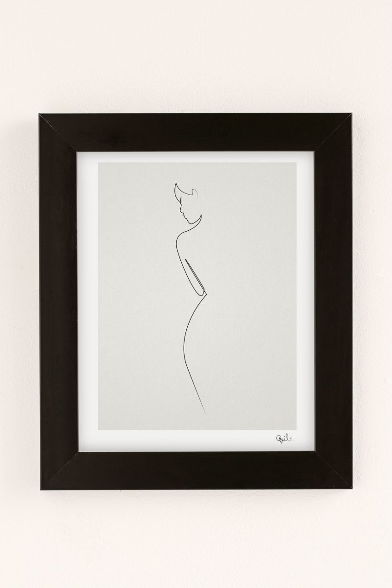 Minimal line drawing by artist Quibe