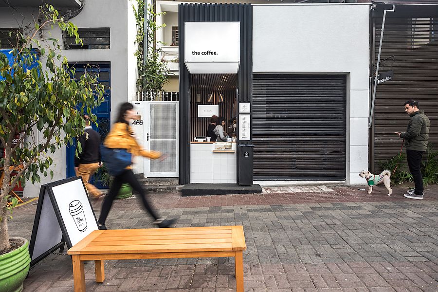 Japanese Minimalism And Smart Functionality Shape Ultra-Tiny Coffee Shop