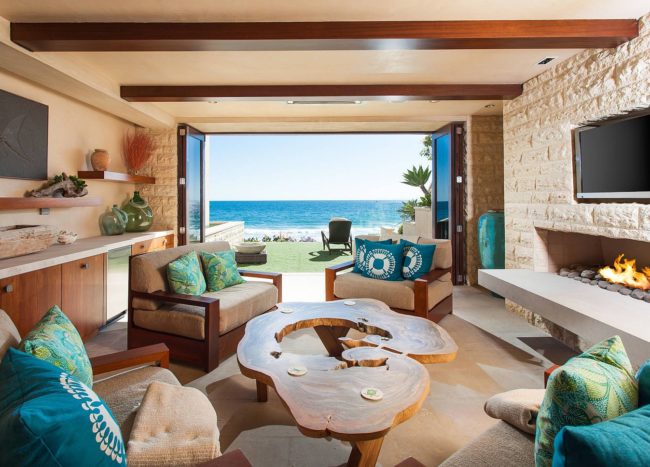 ocean tropical living room lighting