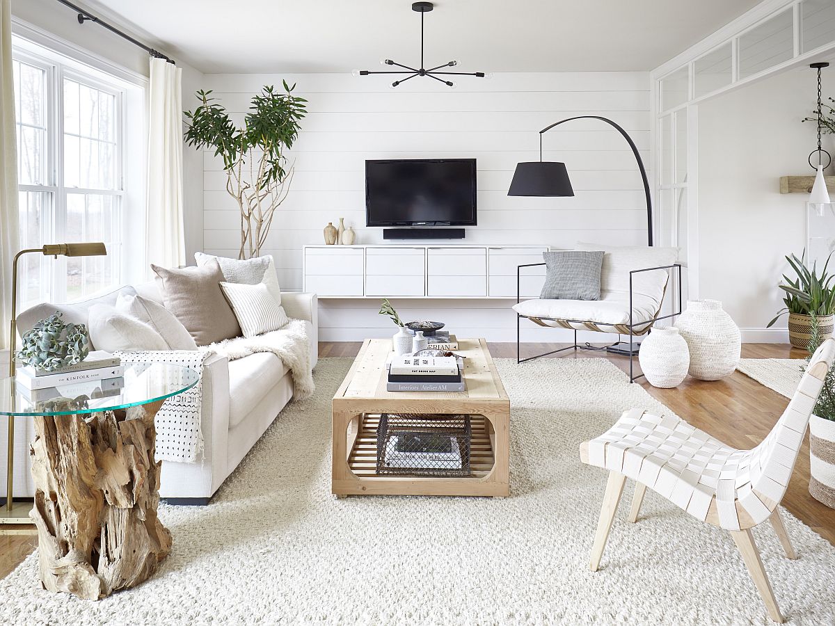 Small Living Room White And Red Colors