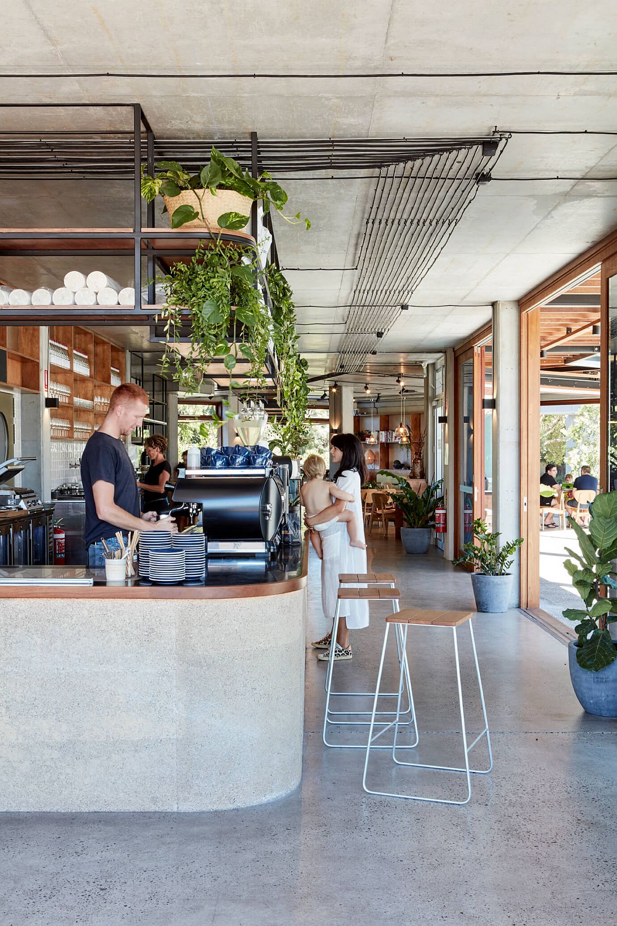 Coffe bar and front section of the Barrio Restaurant