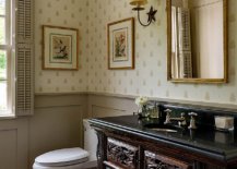 Custom-wooden-vanity-and-walls-draped-in-beautiful-wallpaper-for-the-spacious-farmhouse-style-powder-room-59199-217x155