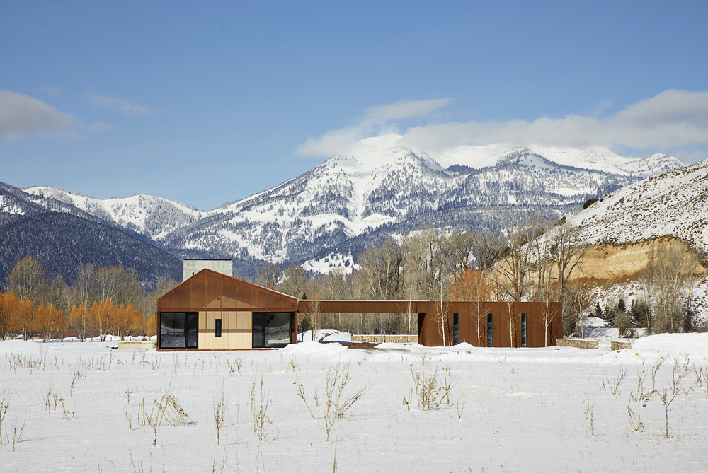 Fabulous Dogtrot House in Jackson with a view of ranchlands, foothills and Glory Peak