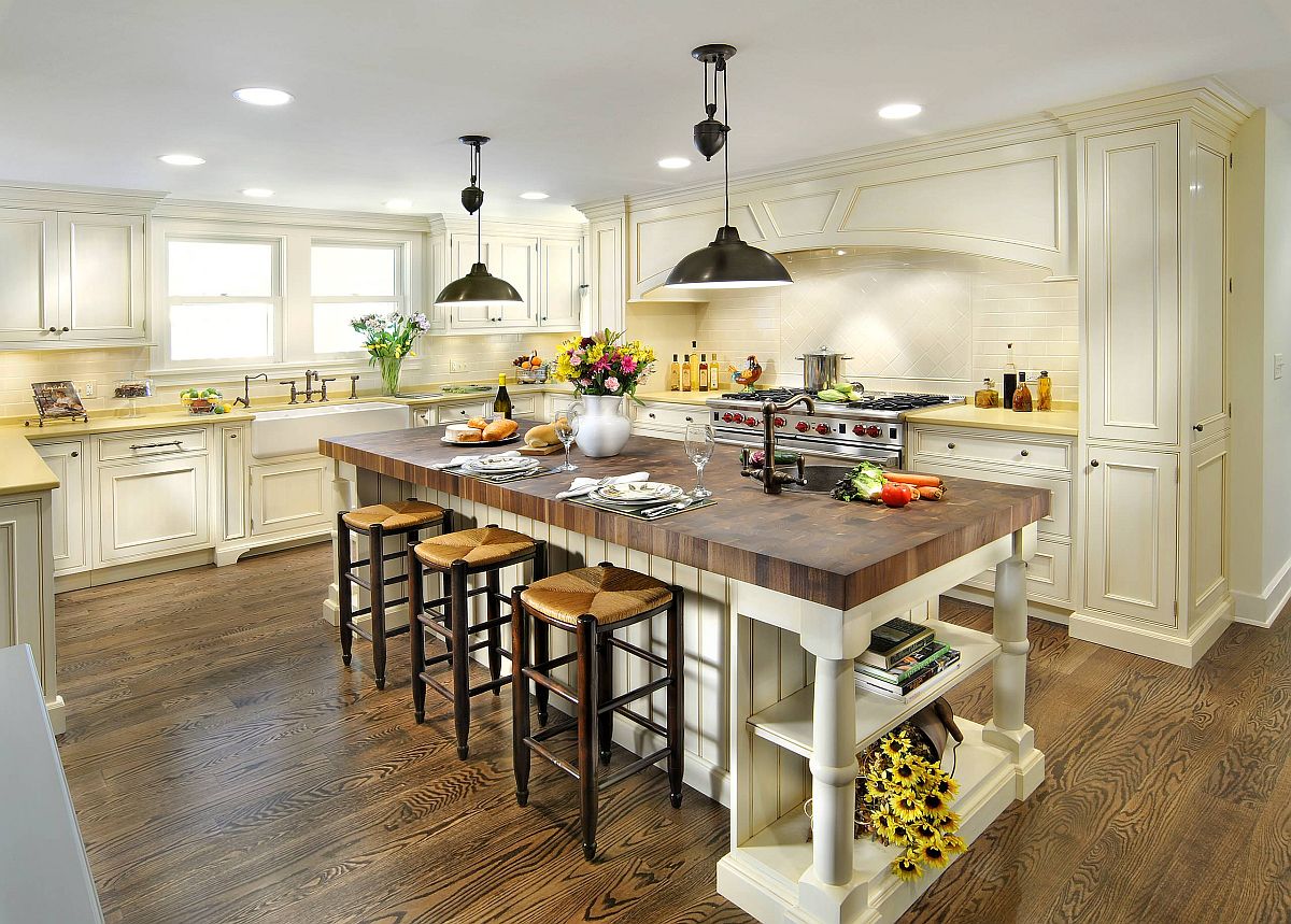 Finding the right butcher block countertop for your traditional kitchen island