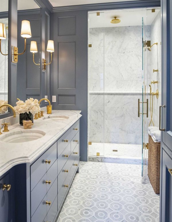 Embracing Color Of The Year: 20 Lovely Bathroom Vanities In Blue 