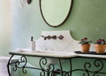 Green-lends-itself-beautifully-to-a-wide-variety-of-styles-in-the-powder-room-including-Mediterranean-91440-217x155