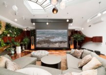 Green-wall-brings-both-freshness-and-color-to-the-modern-eclectic-home-theater-in-white-17040-217x155