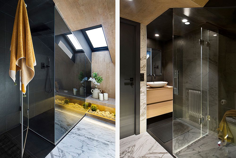 Look inside the attic bathroom of the Madrid home