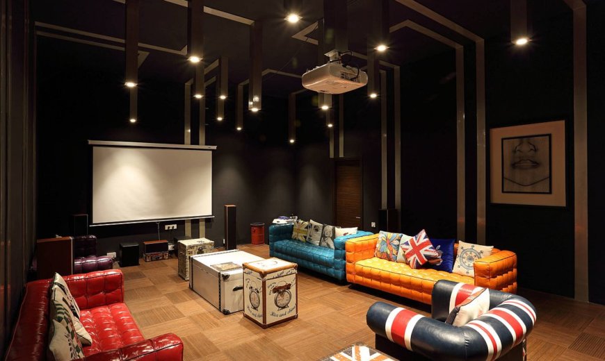 Eclectic Home Theaters Full of Colorful Bliss: Unleash Movie Magic!