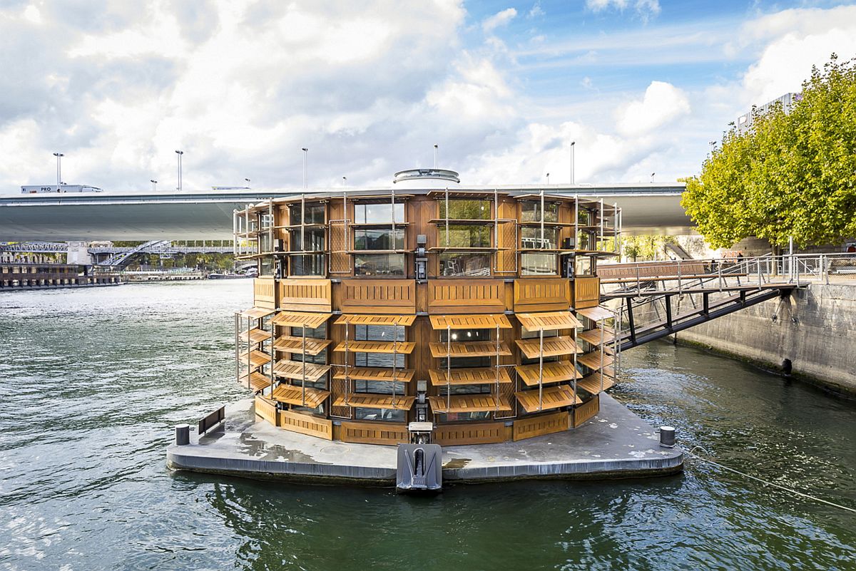 Unique design of Adamant psychiatric hospital next to the river in Paris, France