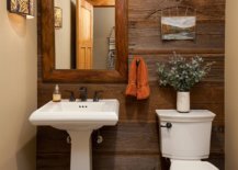 Warm-colors-and-wooden-accent-wall-for-the-elegant-farmhouse-powder-room-66524-217x155