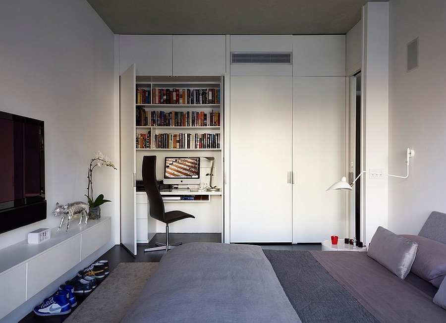 A few changes in the bedroom cabinet can transform it into a home workspace