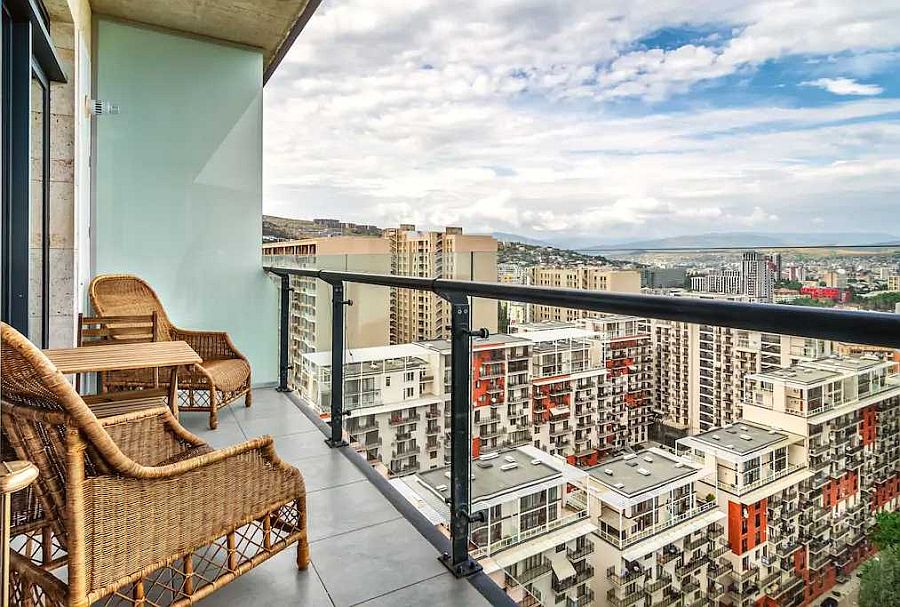 Balcony of the apartment overlooking the lovely city of Tbilisi