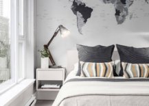 Black-and-white-map-on-the-walls-blends-in-with-the-color-scheme-of-the-bedroom-74031-217x155