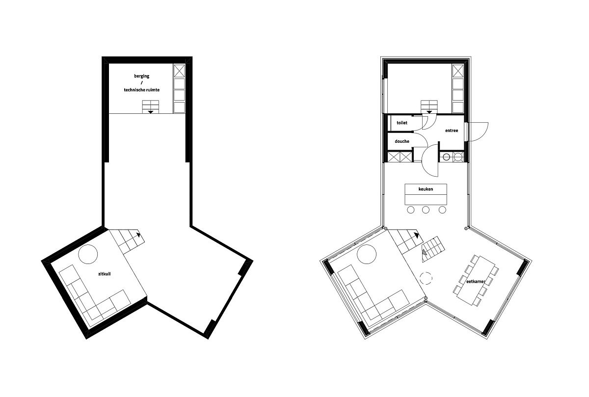 Design plan of Caseta House created by Lichtstad Architecten