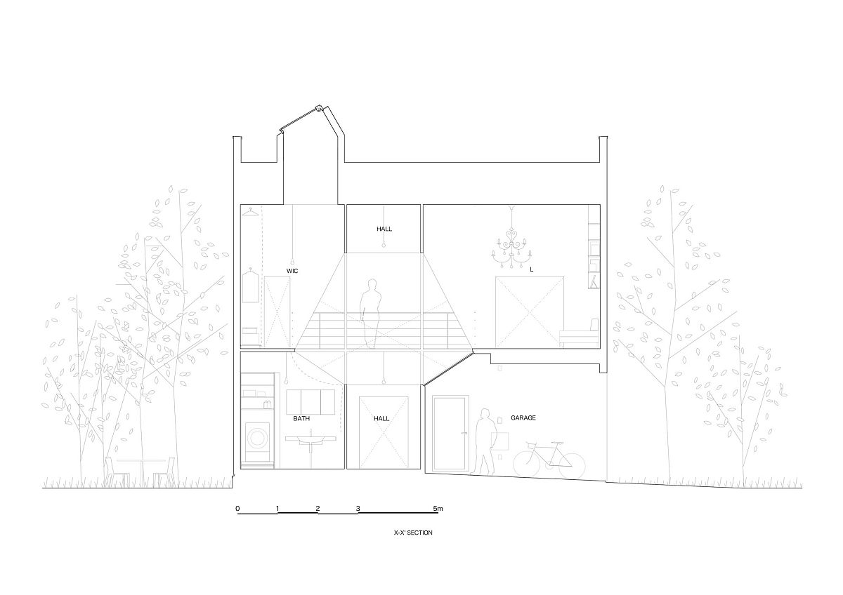 Design plan of Kame House in Niigata, Japan