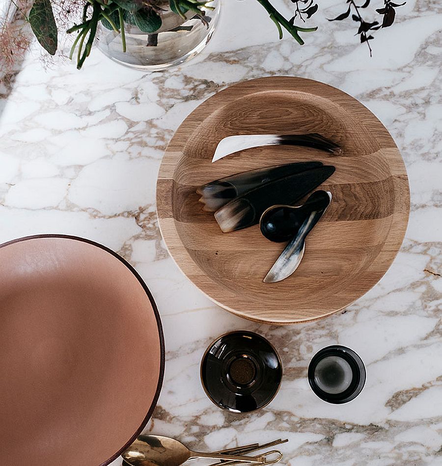 Finding the right kitchenware for the modern minimal kitchen with marble countertops