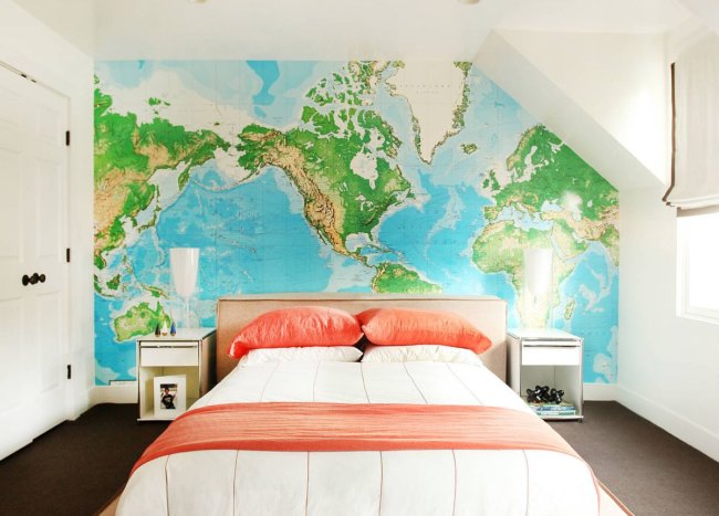 Map Your Bedroom: How to Decorate Adult Bedrooms with Maps! | Decoist