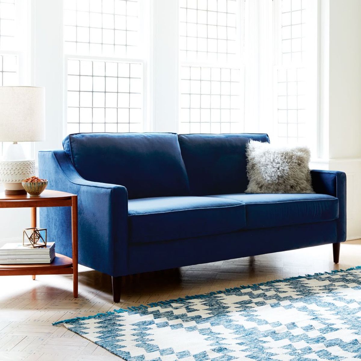 Indigo sofa from West Elm