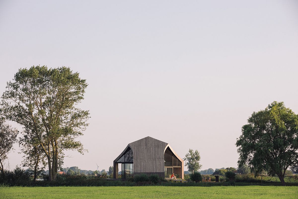 Island landscape surrounds the beautiful vacation home in Netherlands