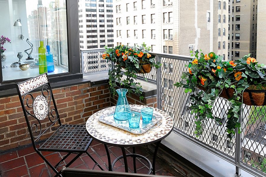 Many small balconies of New York City homes offer dreamy decorating inspiration