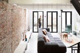Split-Level Living Area and a Rejuvenated Basement Give the Canal House an Upgrade