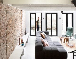 Split-Level Living Area and a Rejuvenated Basement Give the Canal House an Upgrade