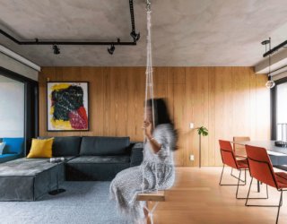 Colorful Brazilian Apartment Makeover Blends Concrete with Contemporary