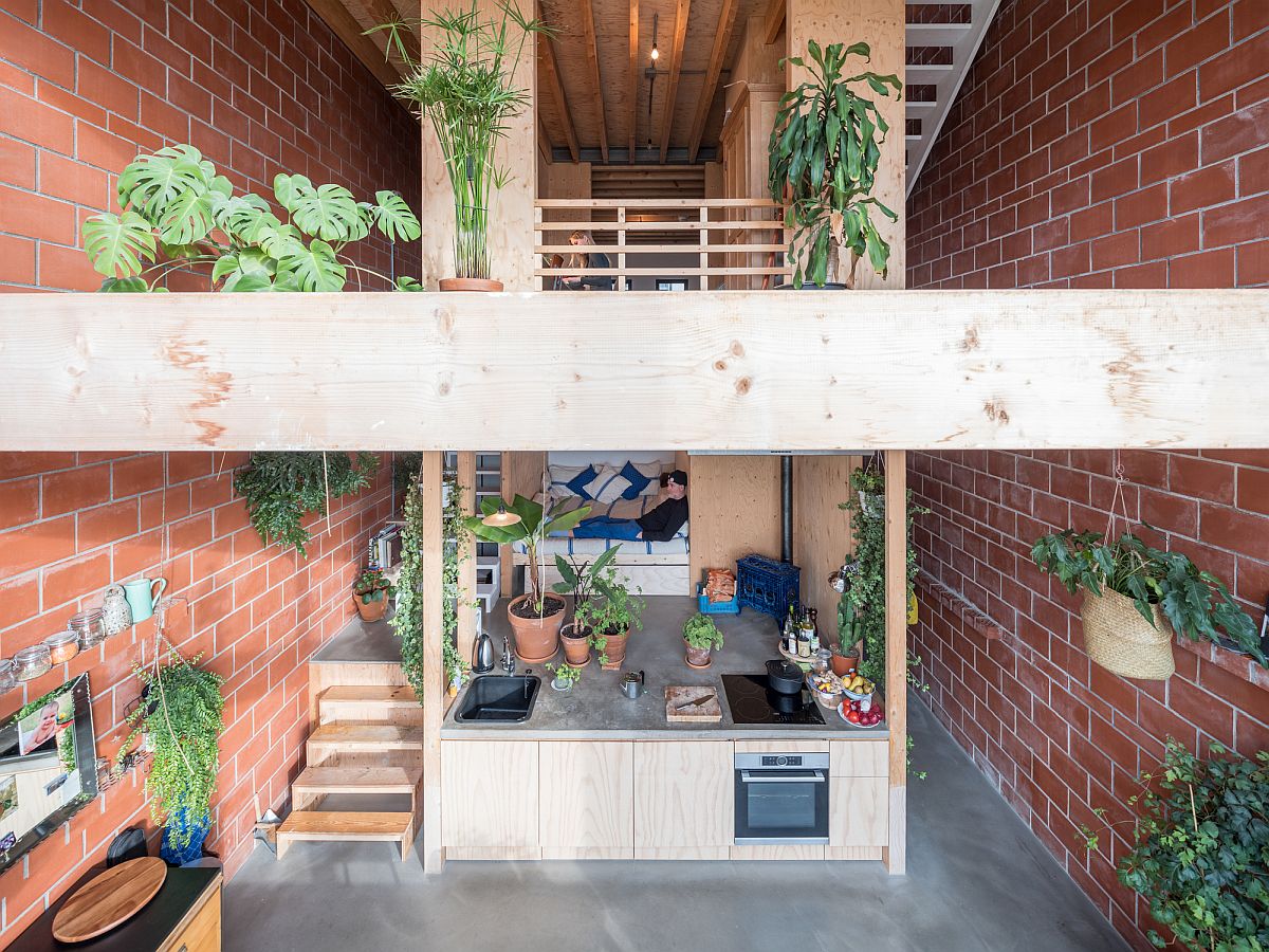 Gorgeous Amsterdam Home in Red Terracotta, Wood and Perforated Metal Sheets