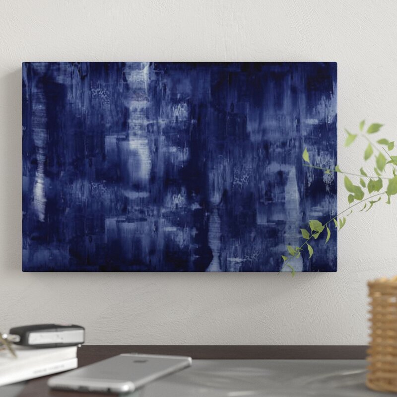 Textural modern indigo print