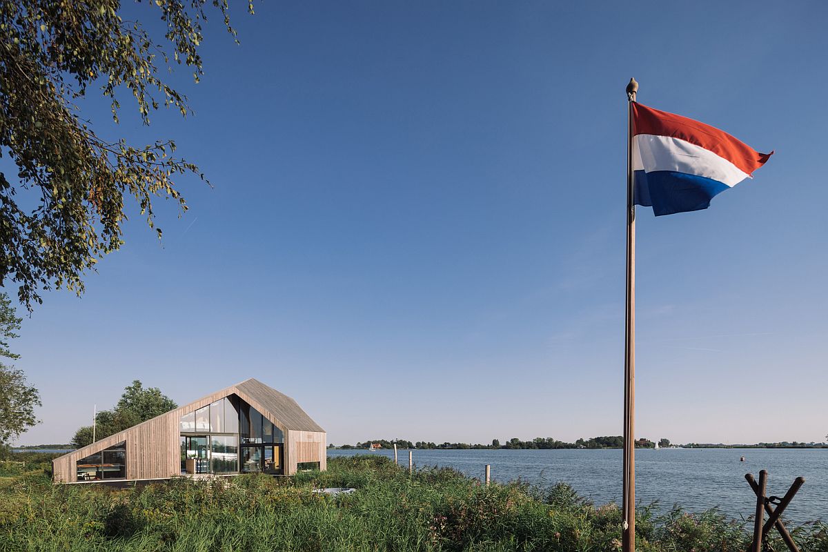 View from a distance of the island holiday home