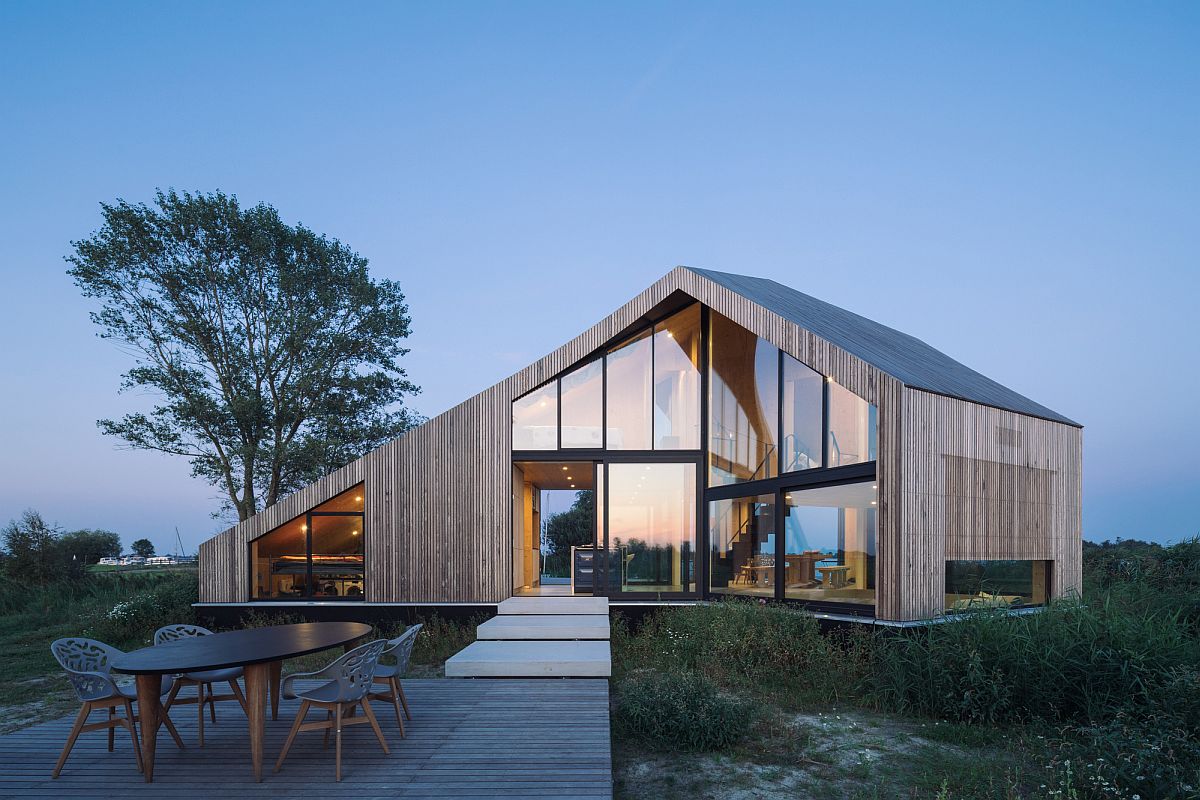 Wood and glass structure of Holiday Home in Netherlands