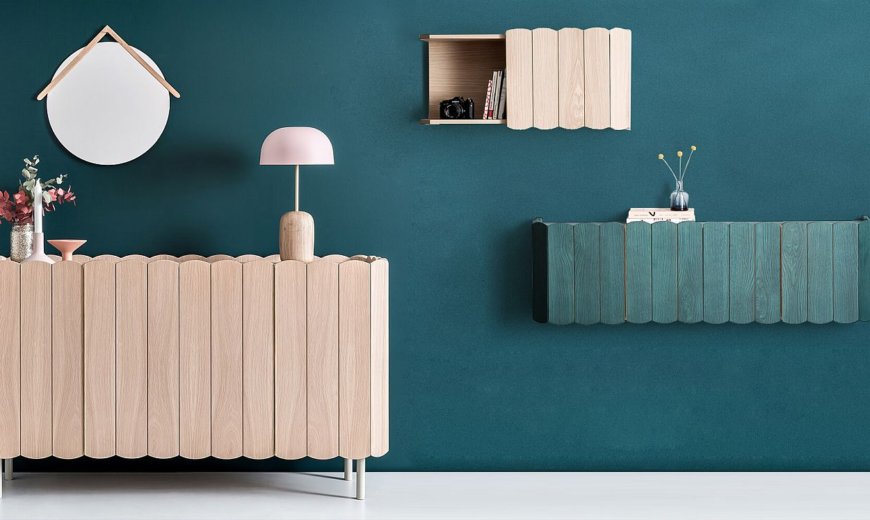 Adaptable Shelving: Trendy Trio of Modular Shelves and Cabinets All in Wood!