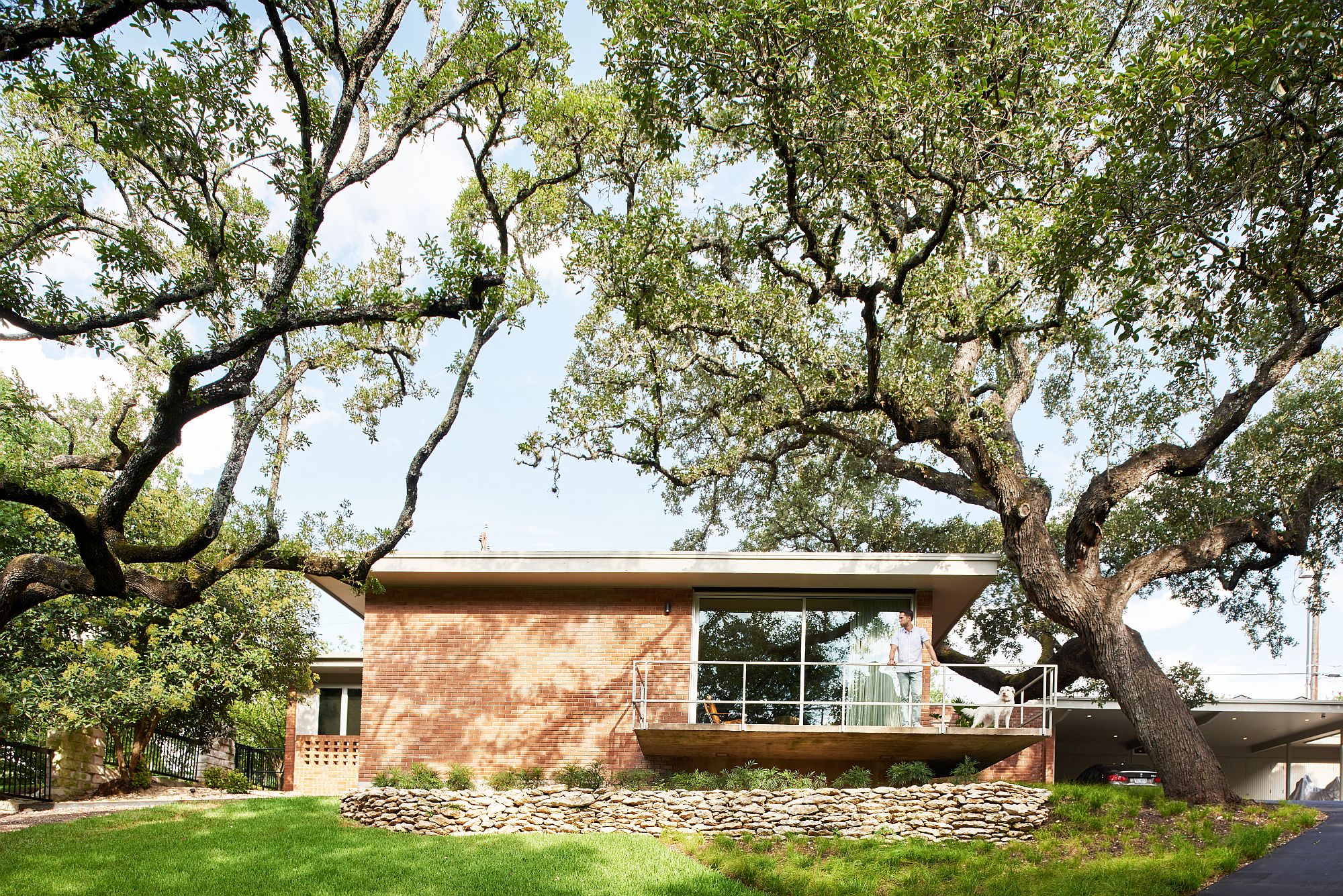 Contemporary makeover of 1950's residence on Balcones Drive in Austin, Texas