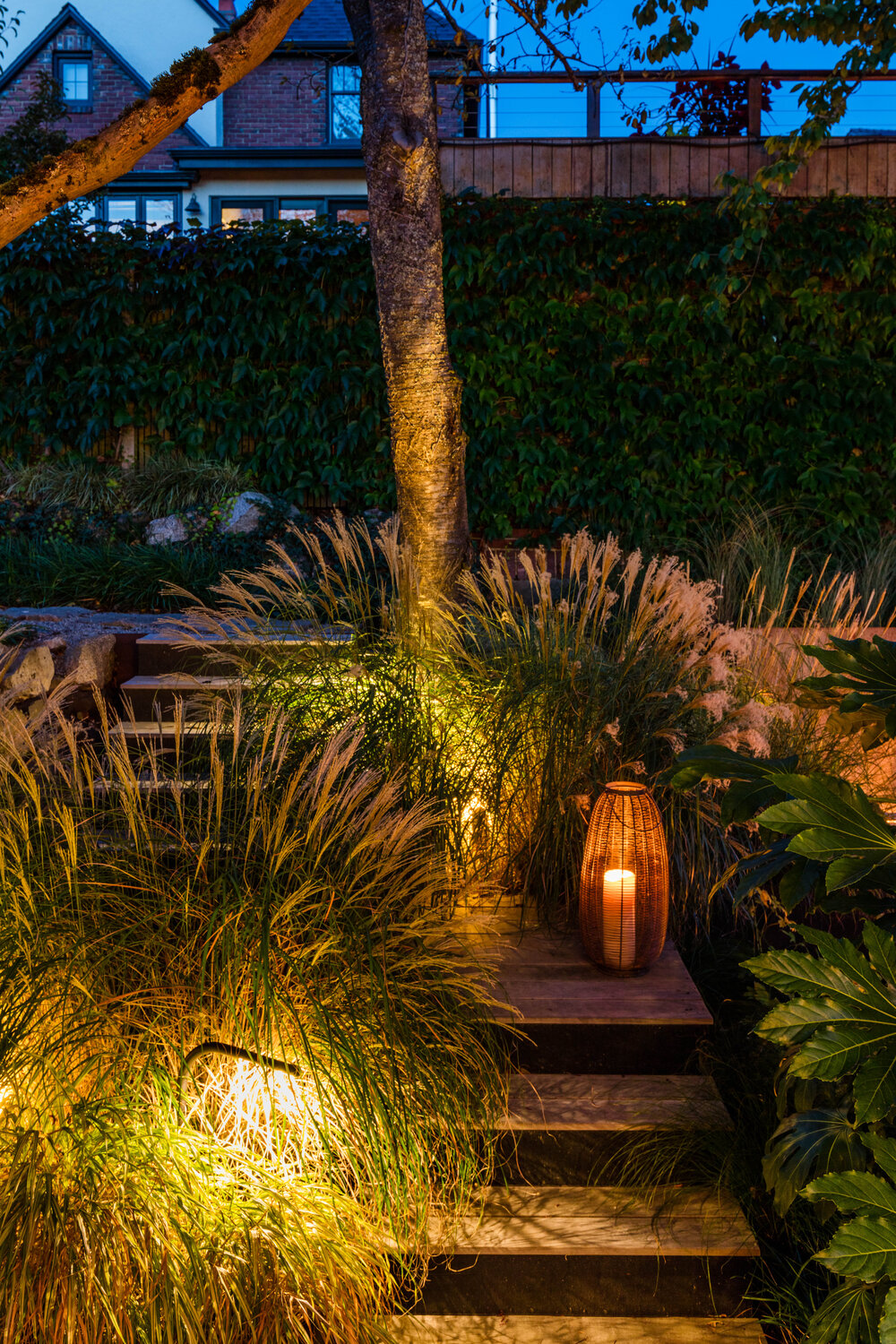 Lantern style lighting for the garden and patios around the house