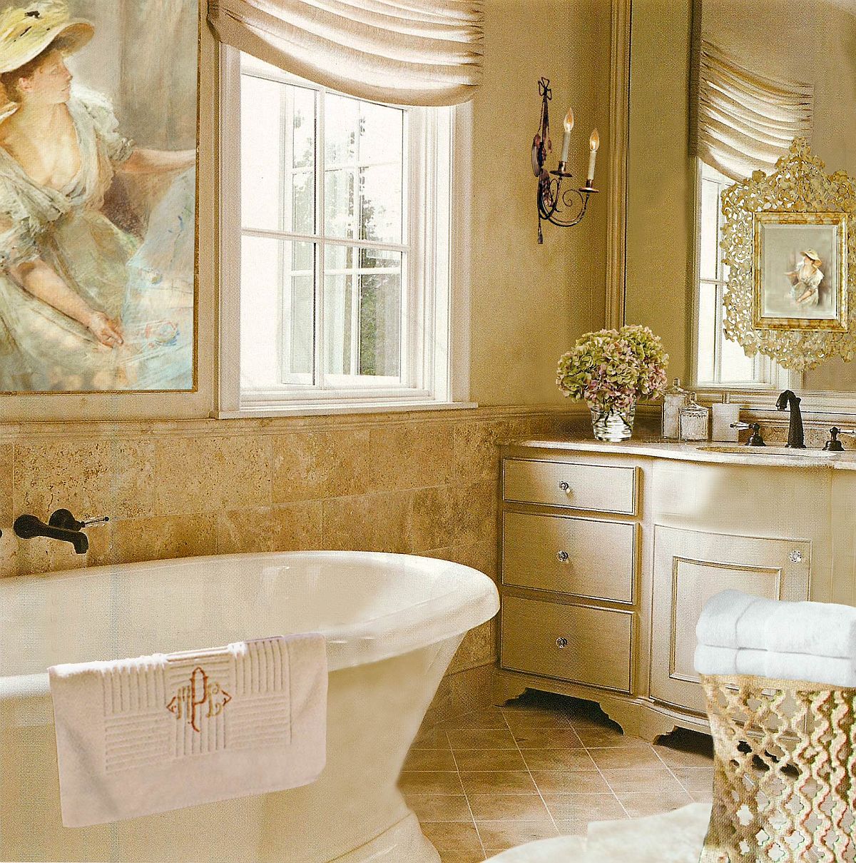 Large-wall-art-piece-and-limestone-bring-old-world-English-charm-to-this-Miami-Bathroom-17059