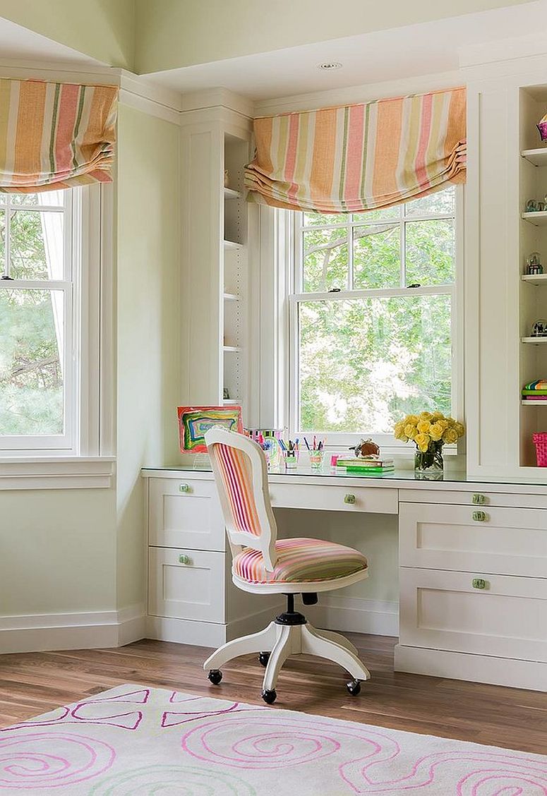 Multi-color-striped-accent-chair-is-perfect-for-modern-interiors-with-a-neural-backdrop-70750