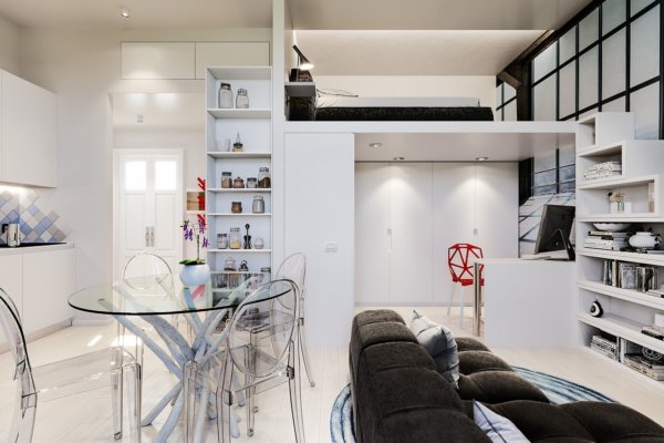 Small 29 Sqm Studio Apartment in White is a Super Stylish Space-Saver ...