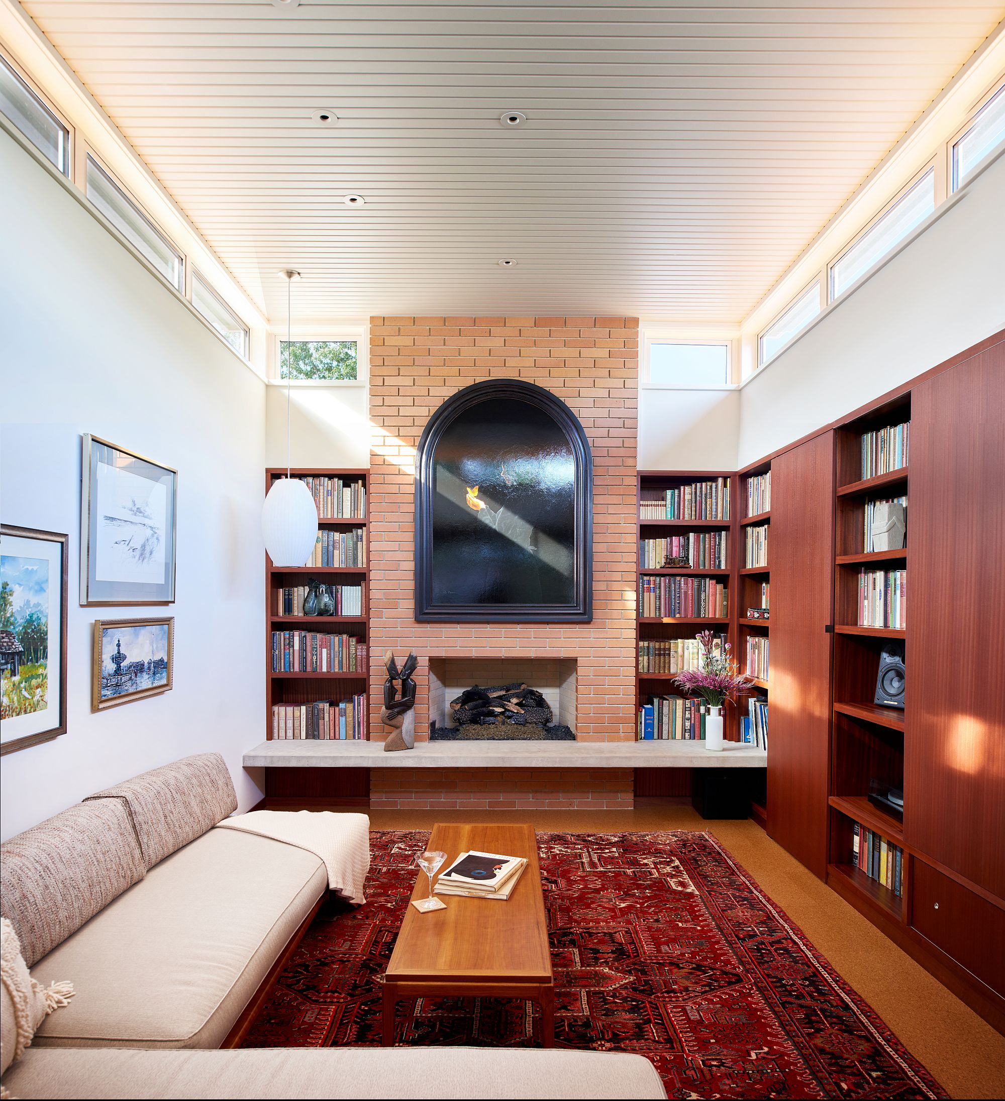 Smart use of Clerestory windows in the living and family rooms improves the ventilation indoors