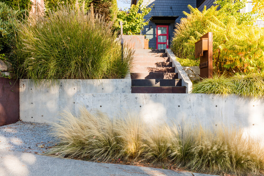 Streetview of the house with Hillside Garden along with the new metallic postbox