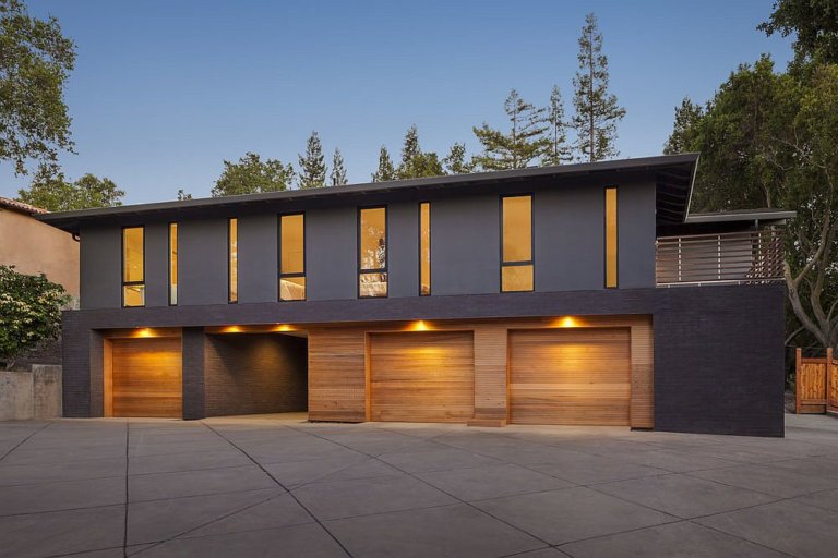 Midcentury Modern Single-Family Residence is Wrapped in White, Gray and ...