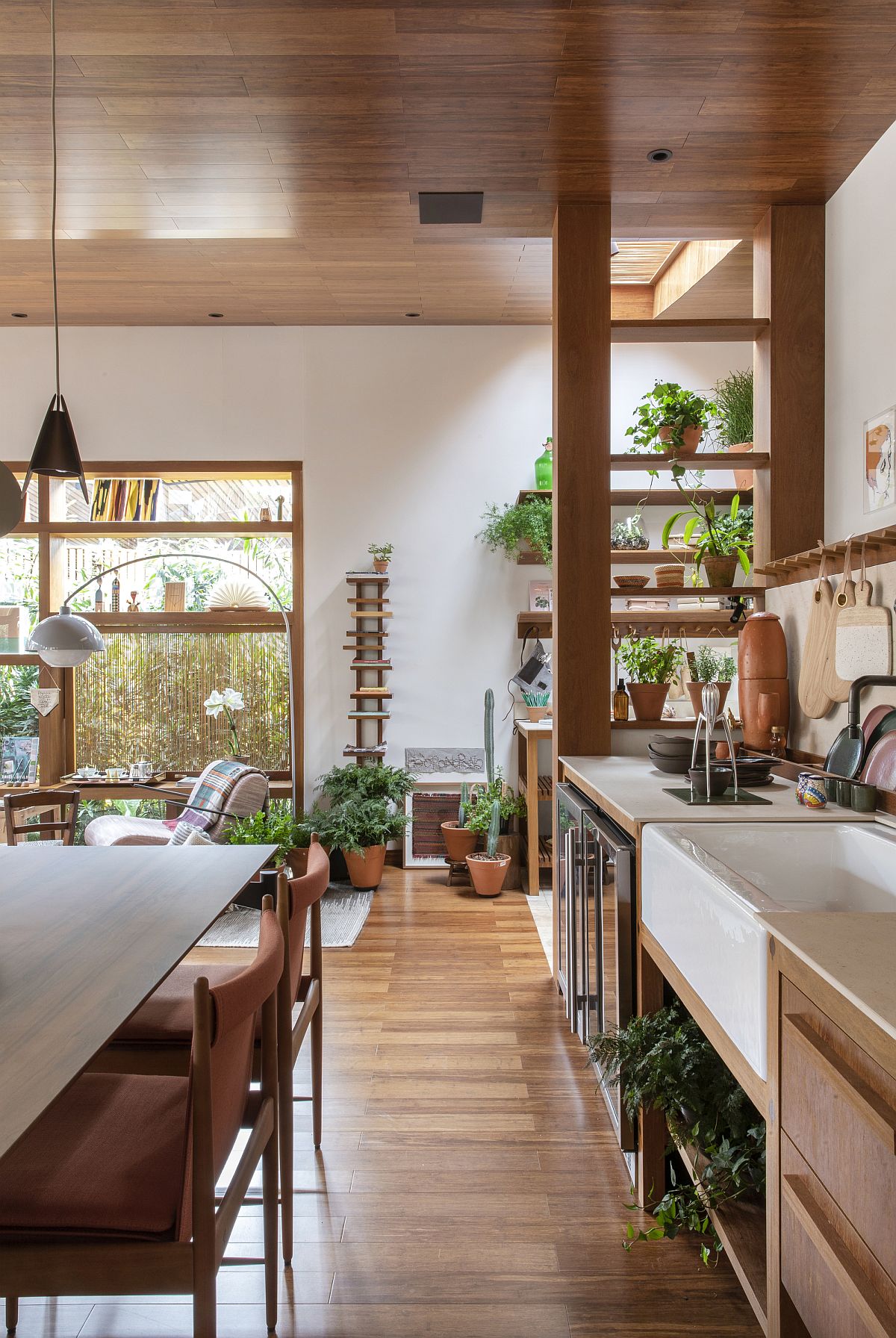 Dining area and kitchen of the gorgeous retreat creates a great setting for staycation