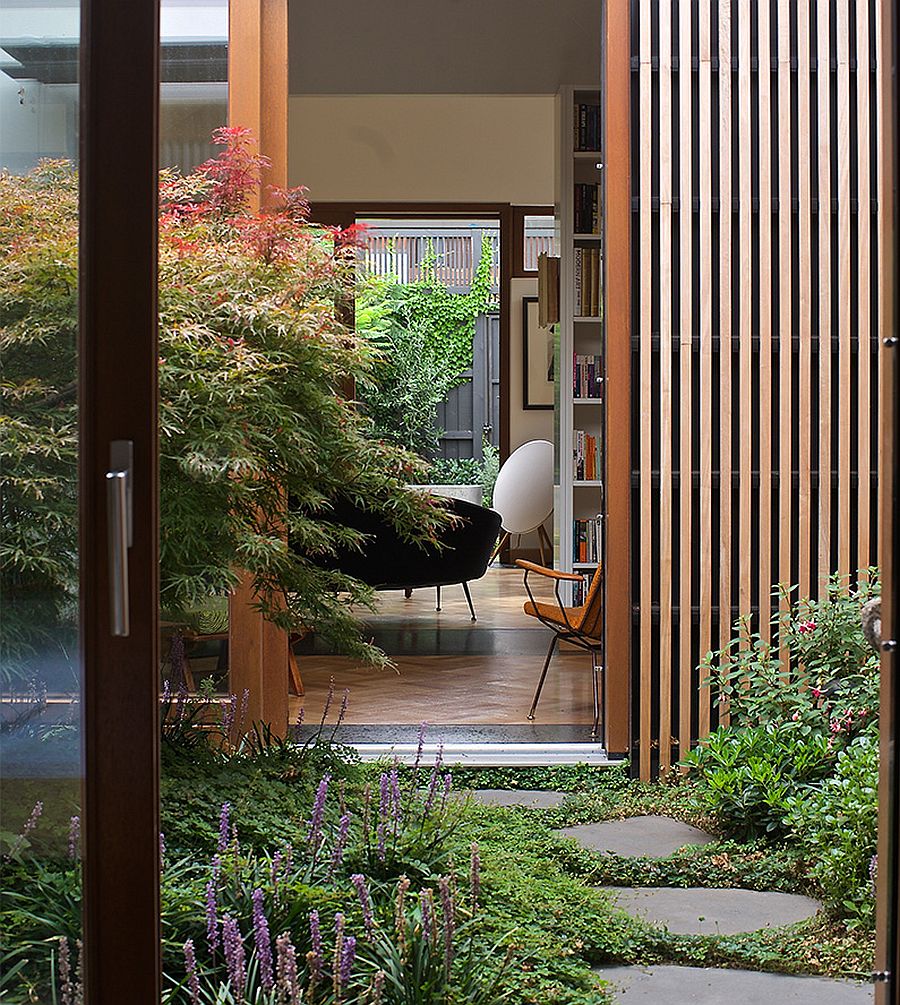 Fabulous garden becomes a part of the home floor plan as it connects the different space