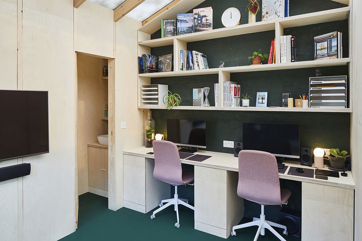 Interior of the light shed is beautifully inspired by natural light even as there is ample desk space for more than one