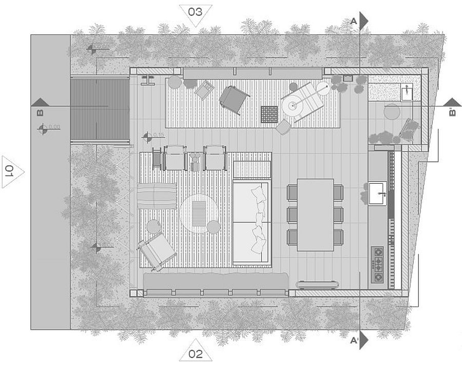 Layout of the staycation loft unit in Brazil