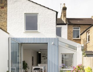 Stylish Striped Rear Extension of Victorian Terrace House Feels Cheerful and Modern