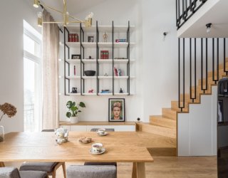 Small 52 Sqm Apartment in Poland with a Space-Saving Mezzanine Living Space