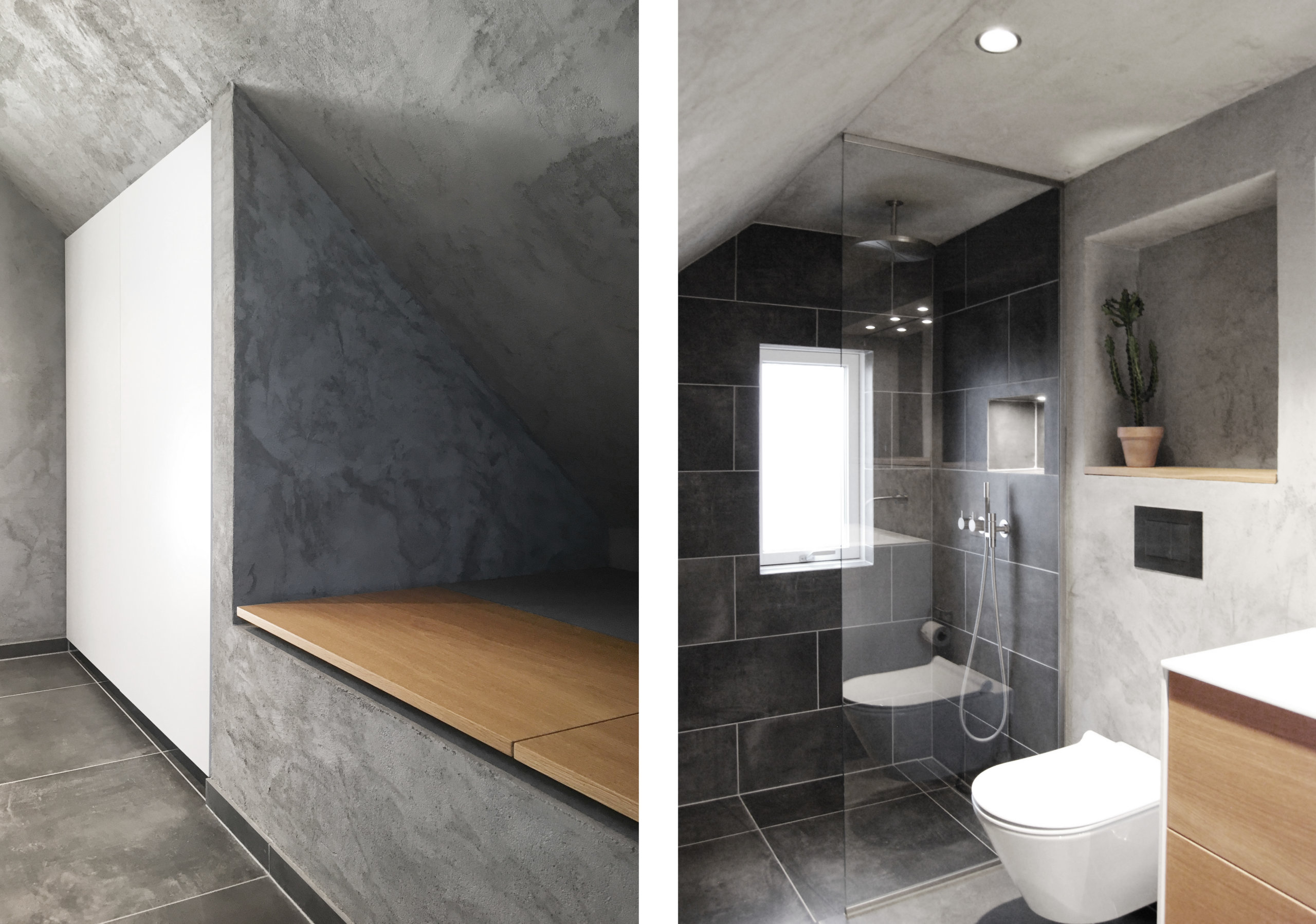 Rouch-concrete-walls-are-combined-with-dark-gray-tiles-and-wooden-vanity-inside-the-posh-modern-bathroom-74271-scaled